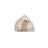 Pirámide Orgonita de Piedra Luna en Resina con Espiral 2.5x2.5cm