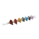 Bastone Canalizzatore con Piramidi dei Chakra e Punta di Quarzo