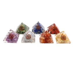 Pacchetto di Piramidi Orgonite 7 Chakra