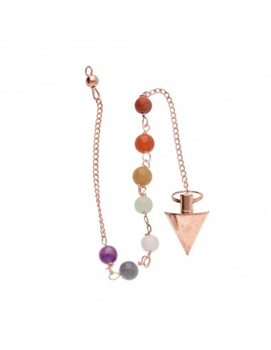 Pendolo conico in rame con chakra...