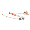 Conical Copper Pendulum with Chakras (COB10)