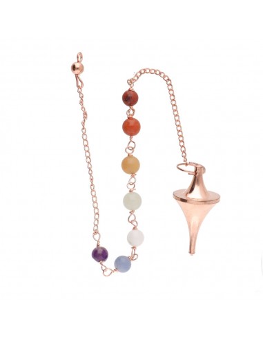 Pendolo Conico di Rame con Chakras...
