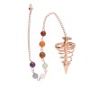Péndulo Espiral de Cobre con Chakras (COB13)