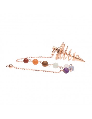 Pendolo Spirale di Rame con Chakra...