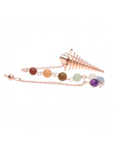 Pendolo Conico di Rame con Chakras...