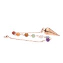 Péndulo Cónico de Cobre con Chakras (COB15)