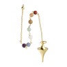 Bronze Conical Pendulum with Chakras (BRO34)