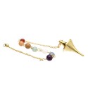 Bronze Conical Pendulum with Chakras (BRO34)