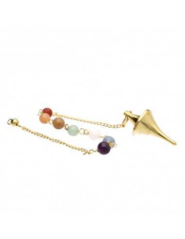 Pendolo Conico di Bronzo con Chakras...