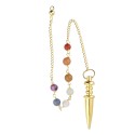 Pêndulo de Ponta de Bronze com Chakras (PEND215)