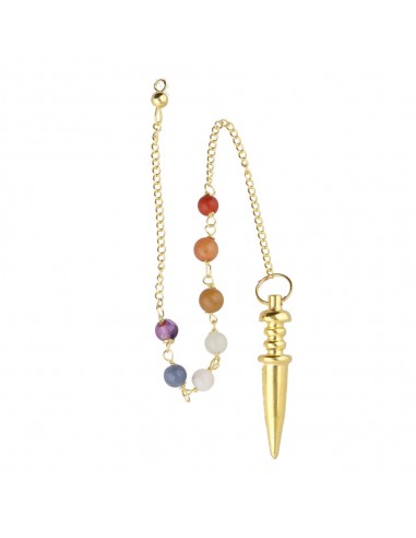 Pendolo Punta di Bronzo con Chakras...