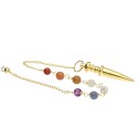 Pêndulo de Ponta de Bronze com Chakras (PEND215)
