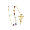 Pêndulo em espiral de bronze com chakras (BRO27)