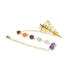 Pendolo Spirale in Bronzo con Chakra (BRO27)