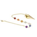 Pêndulo Cónico de Bronze com Chakras (BRO28)