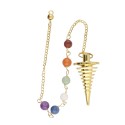 Pendule conique en bronze avec chakras (BRO30)