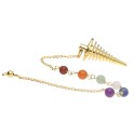 Péndulo Cónico de Bronce con Chakras (BRO30)
