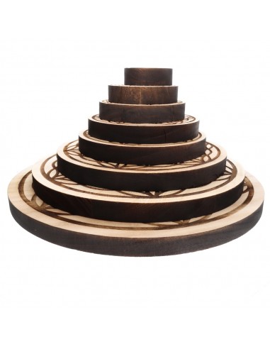 Base de altar circular Flor da Vida 10cm