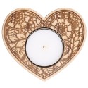 Portacandele Cuore Fiori