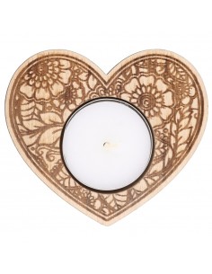 Portacandele Cuore Fiori 2