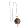 Silver Plated Tiger Eye Mermet Pendulum (MER2)