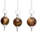 Silver Plated Tiger Eye Mermet Pendulum (MER2)