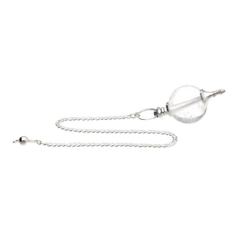 Pendolo Mermet in Quarzo Bianco con Bagno d'Argento (MER3)