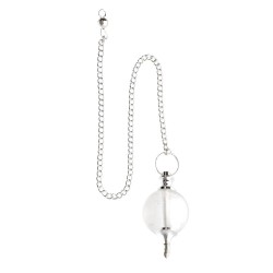 Pendolo Mermet in Quarzo Bianco con Bagno d'Argento (MER3)