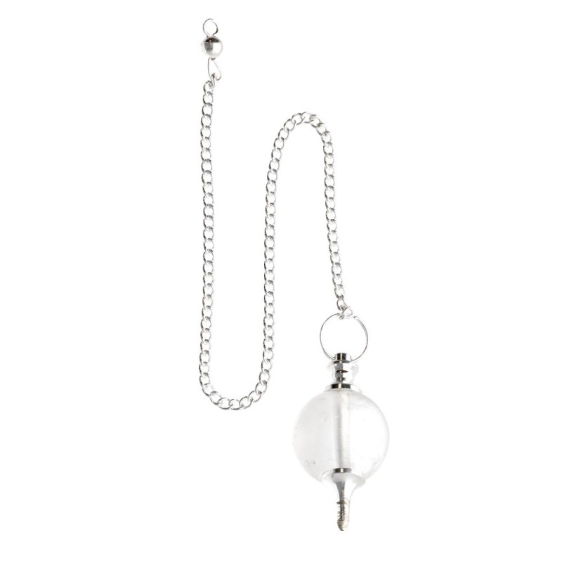 Pendolo Mermet in Quarzo Bianco con Bagno d'Argento (MER3)