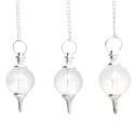 Pendule en quartz blanc plaqué argent (MER3)