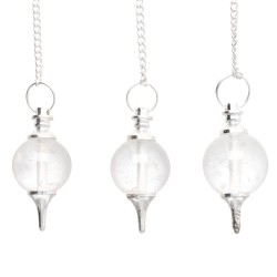 Pendule en quartz blanc plaqué argent (MER3)