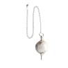 Pendule en pierre de lune plaquée argent (MER4)