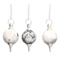Silver Plated Moonstone Mermet Pendulum (MER4)