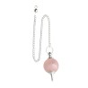 Pendule argenté en quartz rose Mermet (MER5)