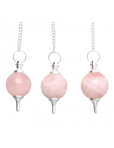 Pendolo Mermet in quarzo rosa...