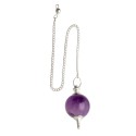Silver Plated Amethyst Mermet Pendulum (MER6)