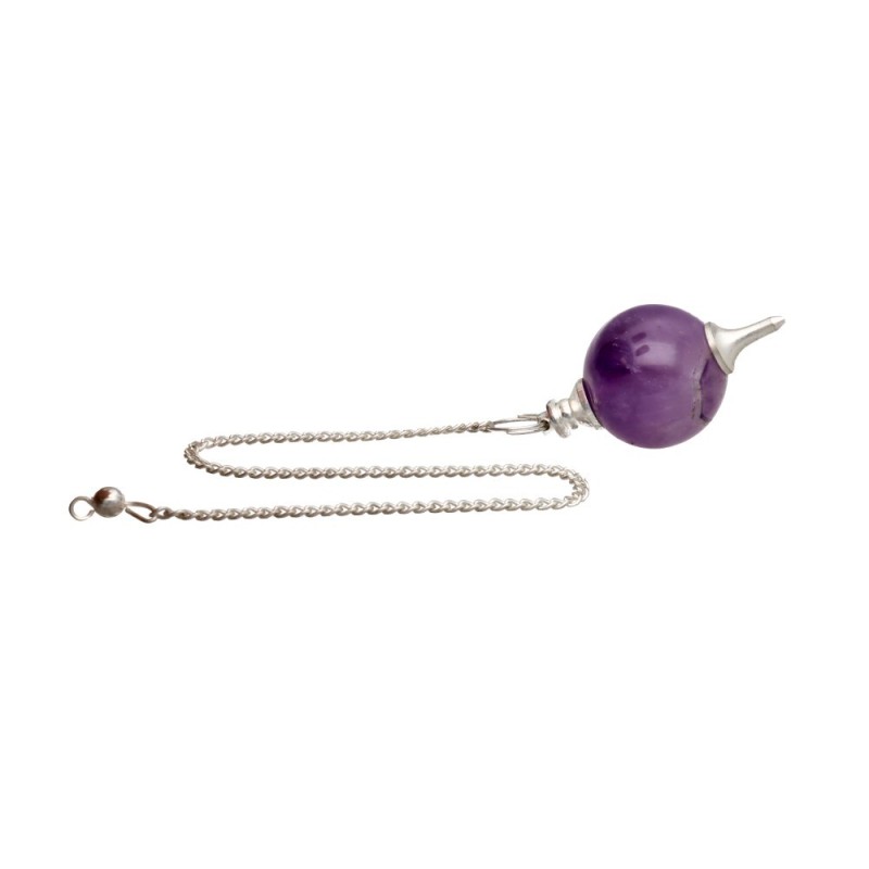 Pendolo Mermet in Amatista con Bagno d'Argento (MER6)
