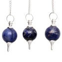 Pêndulo Sodalite Mermet com banho de prata (MER7)