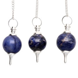 Pêndulo Sodalite Mermet com banho de prata (MER7)
