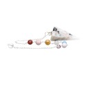 Pendule argenté en pierre de lune facettée avec chakras (FAC34)