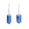 Silver Plated Blue Quartz Dyed Earrings