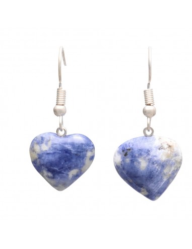 Orecchini a cuore in sodalite...