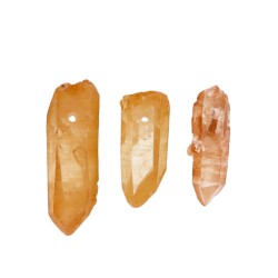 Rough Hematoid Quartz Point With Hole Pendant