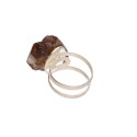 Rough Quartz Druse Ring in Silver Plating