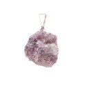 Pendentif en mica lépidolite brut