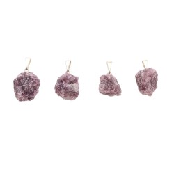 Pendentif en mica lépidolite brut