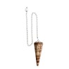 Pêndulo em aragonite castanha facetada (FAC38)