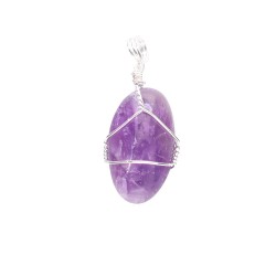 Pendente in Amatista con Bagno d'Argento