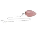Pêndulo de Quartzo Rosa com Flor de Lótus (PEND236)