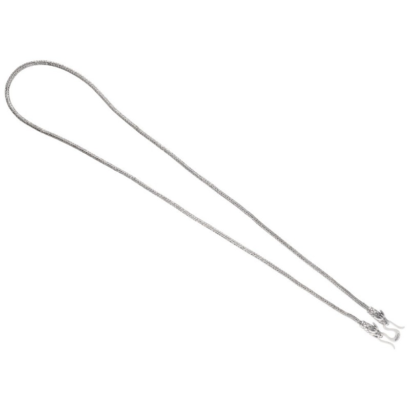 Catena Gotland 50cm Intrecciata 2mm in Argento Sterling 925
